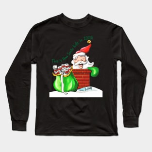 Santa Claus with Essential Toilet Paper Gift V1 Long Sleeve T-Shirt